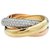 Love Bague Cartier, modèle "Trinity" 3 ors, diamants. Or blanc Or jaune Or rose  ref.239929