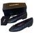 Chanel Zapatillas de ballet Negro Cuero  ref.240113