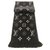 Sciarpa Louis Vuitton logomania shine Nero Argento Seta Poliestere Legno  ref.240183