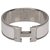 Bracelet Hermès Clic Clac H Blanc Métal Argenté  ref.240334