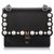 Bolso bandolera pequeño de cuero negro con perlas Kan I de Fendi Castaño Beige Metal Becerro  ref.240361