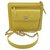 Chanel Brieftasche Gelb Leder  ref.240462