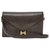 Hermès LYDIE BROWN LIZARD BAG CLUTCH Cuirs exotiques Marron  ref.240497