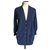 CHANEL Long deep blue cashmere cardigan Mint condition T40/42  ref.240503