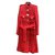 Chanel 11Manteau K $ Melania Trump Tweed Rouge  ref.240541