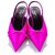 Balenciaga Pink Knife Slingback Satin Mule Leather Pony-style calfskin Cloth  ref.240574