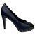 Chanel Heels Navy blue Leather  ref.240660