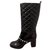 Chanel boots Cuir vernis Noir  ref.240681