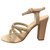 Chanel Sandals Beige Leather  ref.240682