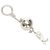 Louis Vuitton Silver Glitter Mirror Ball Key Chain Silvery Metal  ref.240803