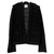 Chanel Veste en tricot de dentelle noire Coton  ref.240943