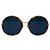 dior occhiali da sole logo DIOR HYPNOTIC 1 Y67A9 YELLOW HAVANA AND GOLD Marrone D'oro Metallo Acetato  ref.241077