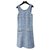 Chanel 15P Light Blue Fantasy Tweed Dress Viscose  ref.241105