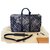 Louis Vuitton Keepall Bandouliere 50 BOLSA DE TAPIZ Azul marino Juan  ref.241321