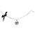 Dior Black Ribbon Pendant Necklace Silvery Metal  ref.241375