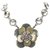 Miu Miu Silber Blume Anhänger Halskette Metall  ref.241385