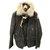 Parajumpers SHEARLING JACKET WITH FOX FUR Black Lambskin  ref.241484