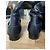 Botas de jinete Prada en cuero negro con hebillas doradas Dorado - vista 9