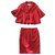 Dior Rock Anzug Rot Seide Baumwolle  ref.241874