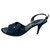 LOUIS VUITTON Sandals DENIM blue gray monograms T38IT Black Cloth  ref.241885