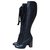 CHLOÉ LACE-UP KNEE-HIGH BOOTS Sz.36 Black Leather  ref.241915