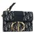 Bolso Dior Box 30 Montaigne Negro Dorado Azul oscuro Lienzo  ref.241952
