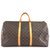 Louis Vuitton Keepall 55 Bandouliere Monogram Canvas Brown Leather  ref.242144