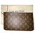 Louis Vuitton Neverfull GM Monogram Pochette Brown Leather Cotton  ref.242207