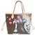 Splendid Louis Vuitton Neverfull MM bag in custom monogram canvas "In Love with Marilyn" by the artist PatBo Brown Leather Cloth  ref.242274
