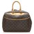 Louis Vuitton Brown Monogram Deauville Leather Cloth  ref.242321
