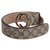 Gucci Brown GG Supreme lined G Belt Beige Leather Cloth Cloth  ref.242322