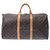 Louis Vuitton Keepall 50 Braun Leinwand  ref.242440