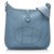 Hermès Hermes Blue Evelyne GM Blau Leder Leinwand Kalbähnliches Kalb Tuch  ref.242601