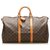 Louis Vuitton Brown Monogram Keepall 50 Leather Cloth  ref.242618
