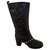 Chanel Stiefel Schwarz Leder  ref.242768