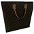 Louis Vuitton Flat bag / tote Dark brown Leather  ref.242853