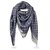 Louis Vuitton Monogram scarf Blue Silk  ref.242988