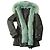 IQ + Berlin Parka IQ Berlin con piel auténtica - TOP Verde oliva Verde claro