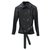 Chanel Black lined-Breasted Lambskin Belted Jacket Leather  ref.243012