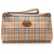 Burberry Brown House Check Canvas Wristlet Multiple colors Beige Leather Cloth Pony-style calfskin Cloth  ref.243126