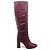 Zara Bottes en cuir bordeaux - vue 2