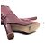 Zara Bottes en cuir bordeaux - vue 4