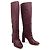 Zara Bottes en cuir bordeaux - vue 6