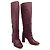 Zara Bottes en cuir bordeaux - vue 7