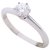 TIFFANY & CO, TIFFANY & CO. solitaire 0.35ct D/VVS1 Round Brilliant Diamond Engagement Ring Silvery Platinum  ref.243254