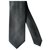 Hermès Corbata Façonnée H Noir Negro Seda  ref.243320