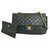 Chanel Flap Bag Negro Cuero  ref.243323