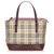 Burberry Brown House Check Canvas Handbag Multiple colors Beige Leather Cloth Pony-style calfskin Cloth  ref.243395
