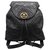 Chanel 1991's vintage backpack Dark blue Leather  ref.243558