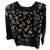 New Topshop embroidered jumper Black Wool  ref.243614